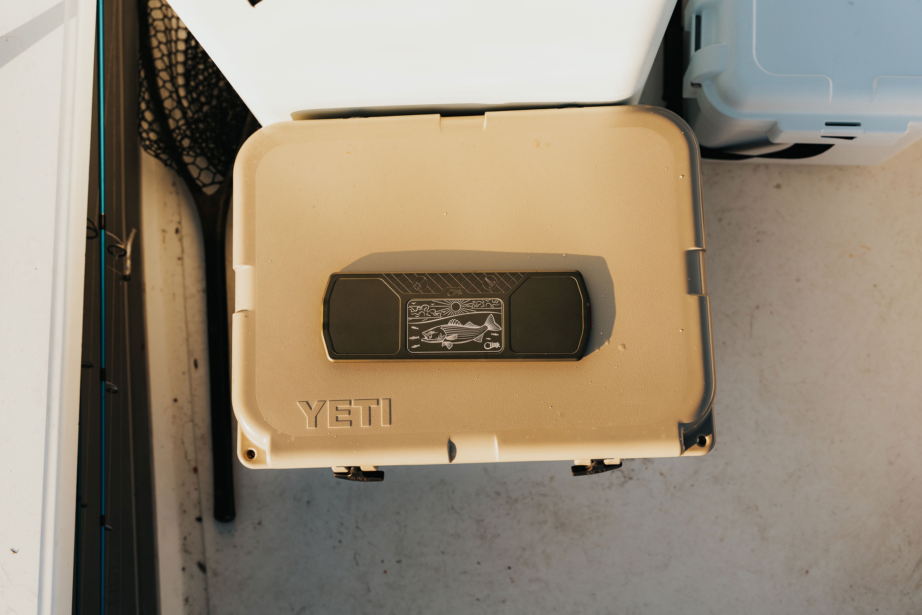 cling fishing products mag grab boat bar on yeti