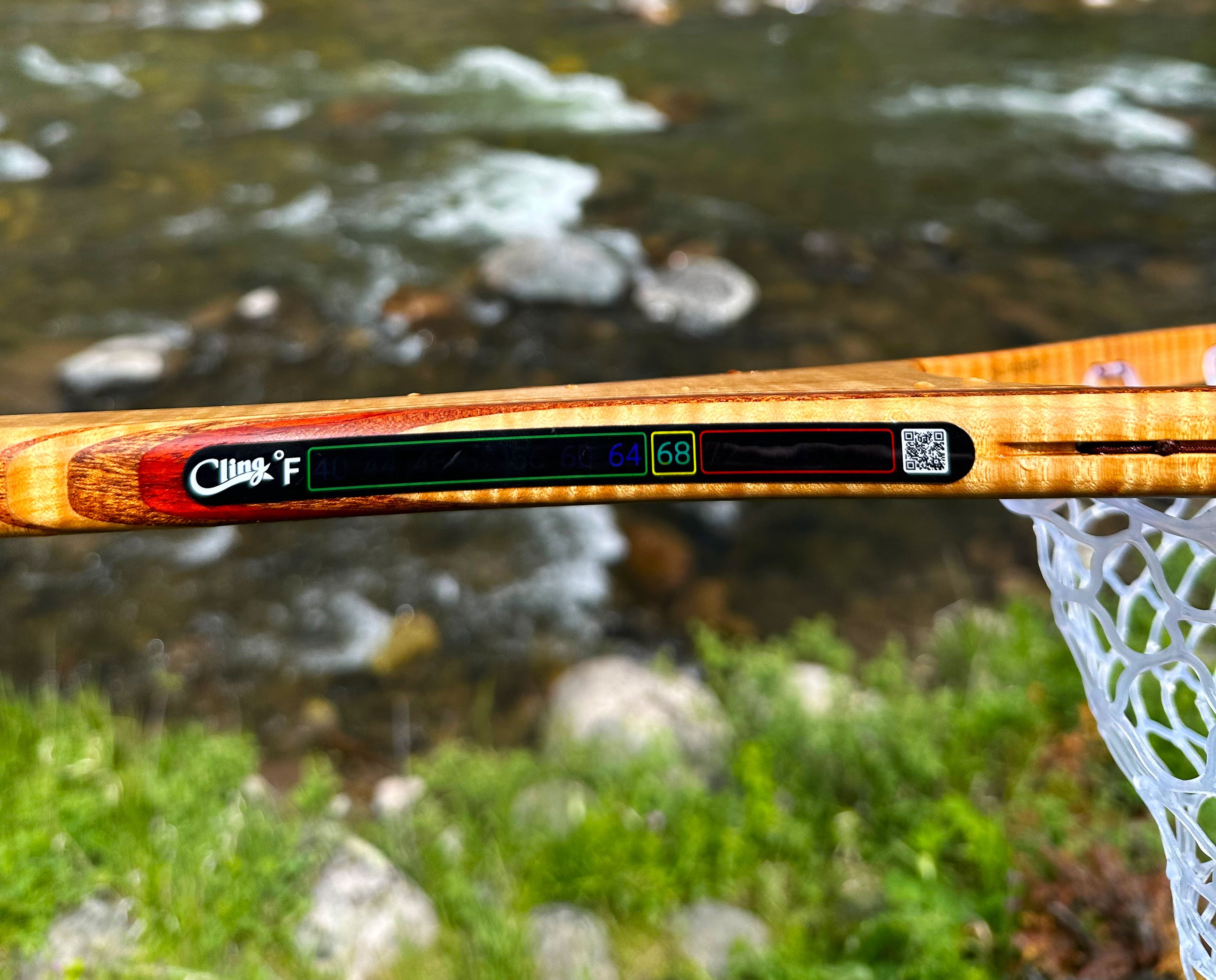 cling fishing products mag grab temp tape on wood handle